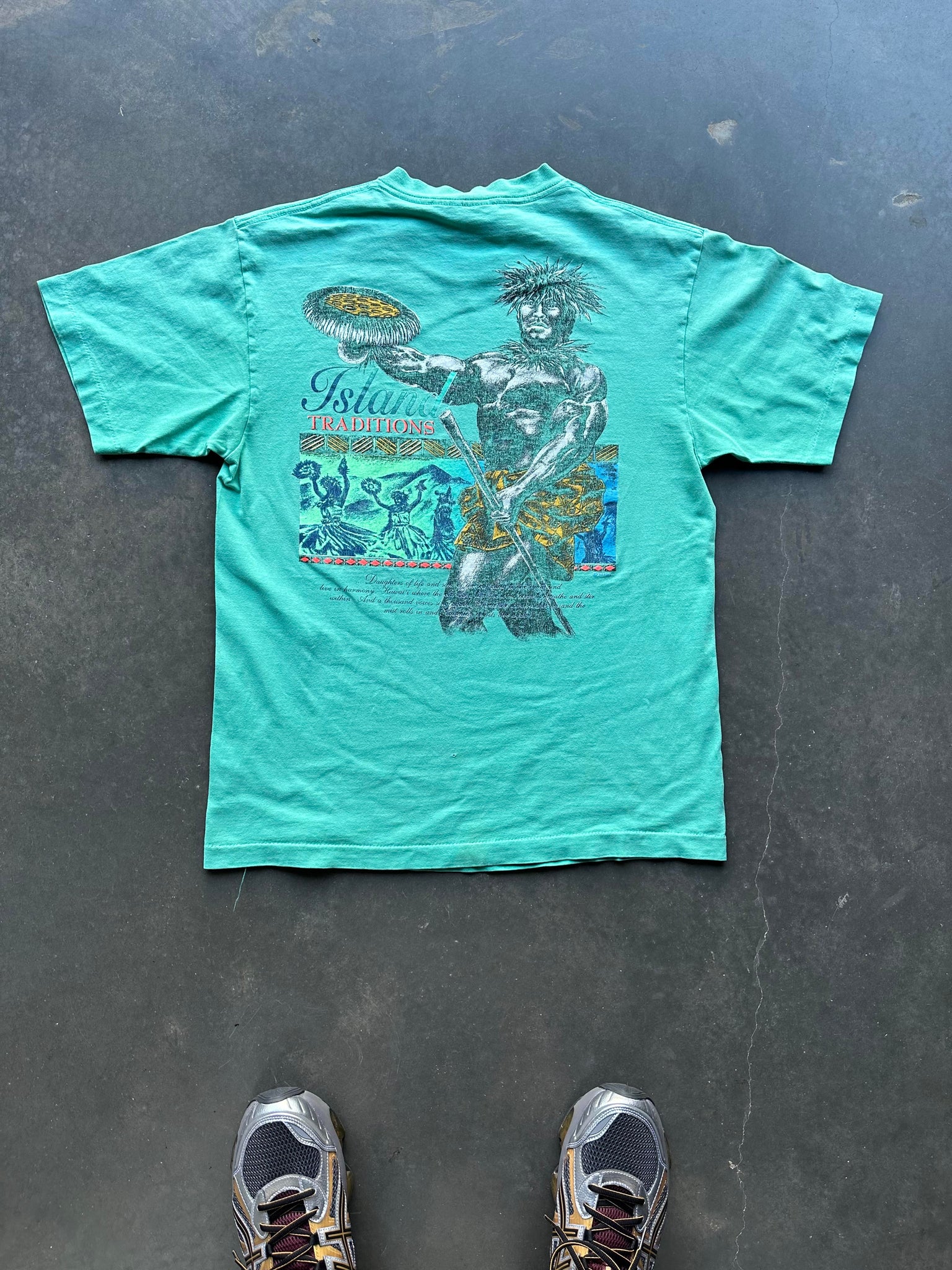 Vintage Hawaiian Strength Warner Bros Tee L