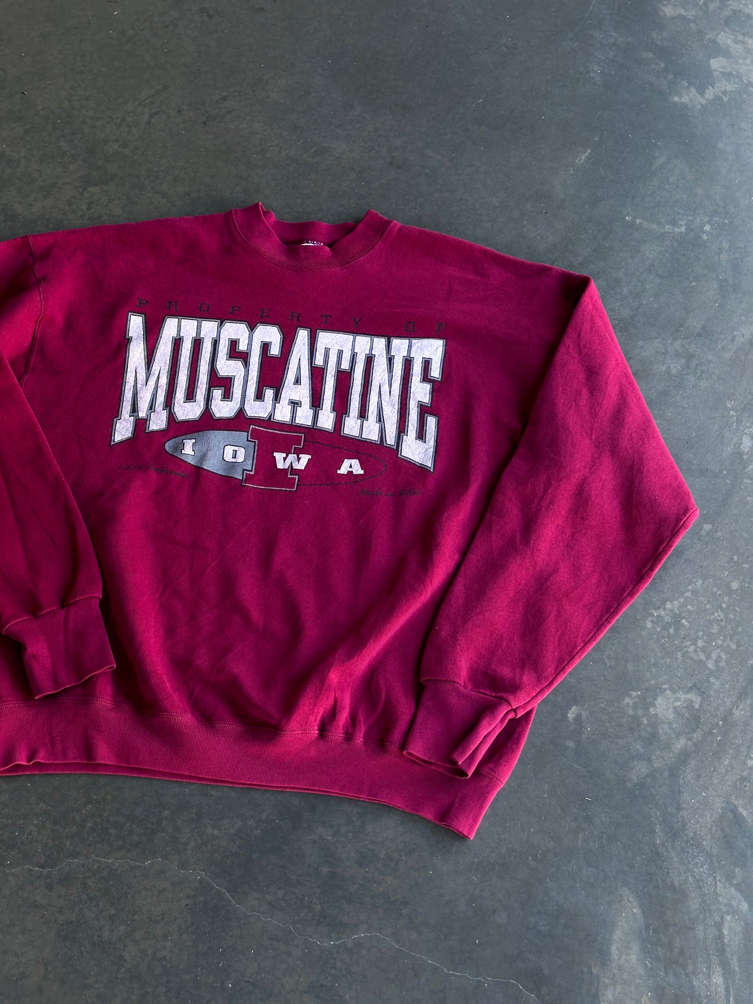 Vintage Muscatine Iowa Sweater L