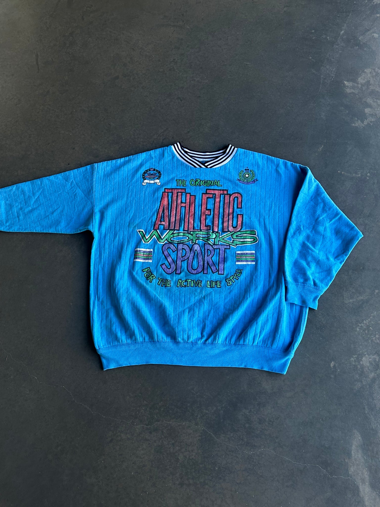 Vintage Athletic Works Sports Sweater L