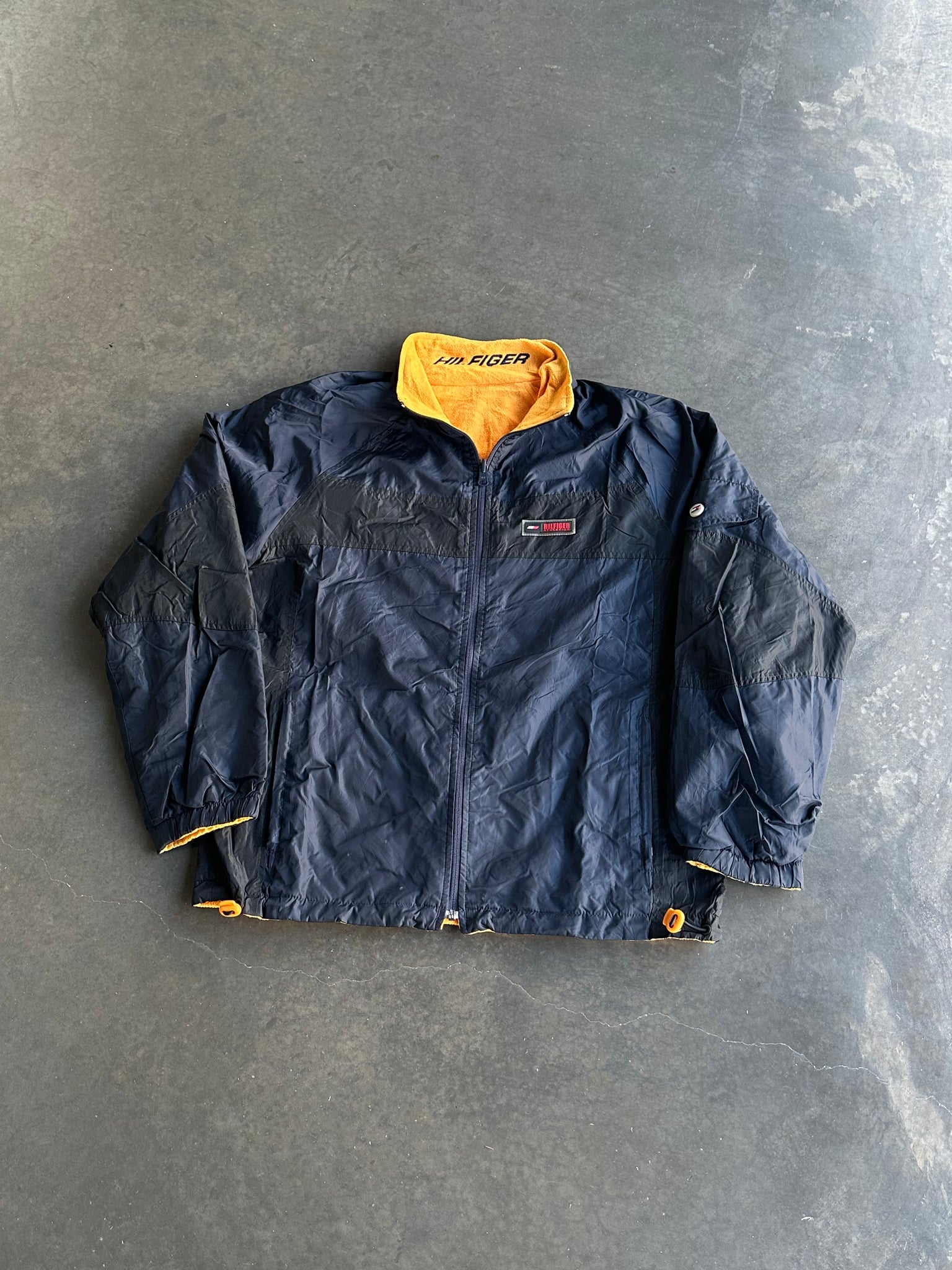 Vintage Tommy Athletic Reversible Windbreaker/Fleece L