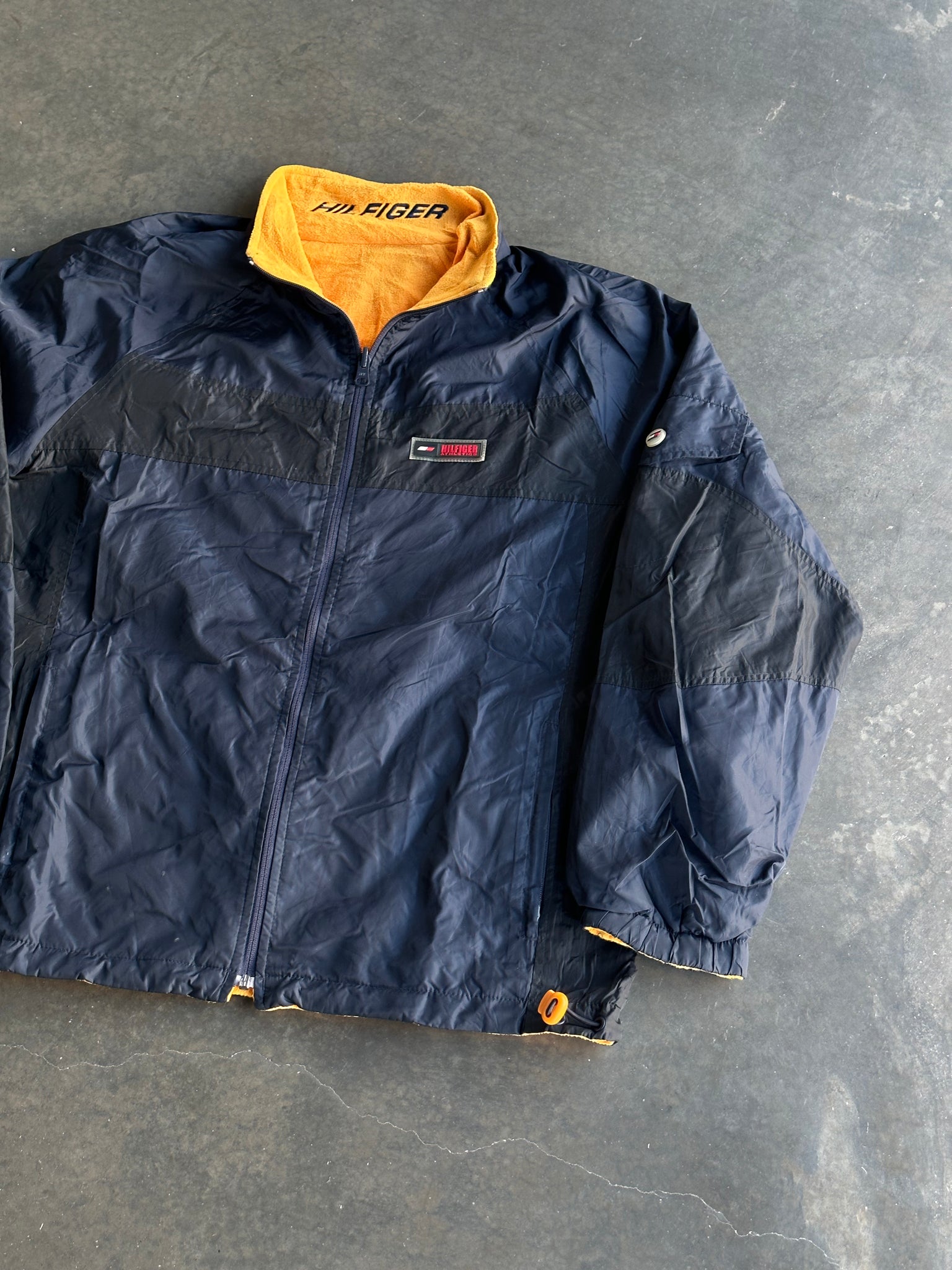 Vintage Tommy Athletic Reversible Windbreaker/Fleece L