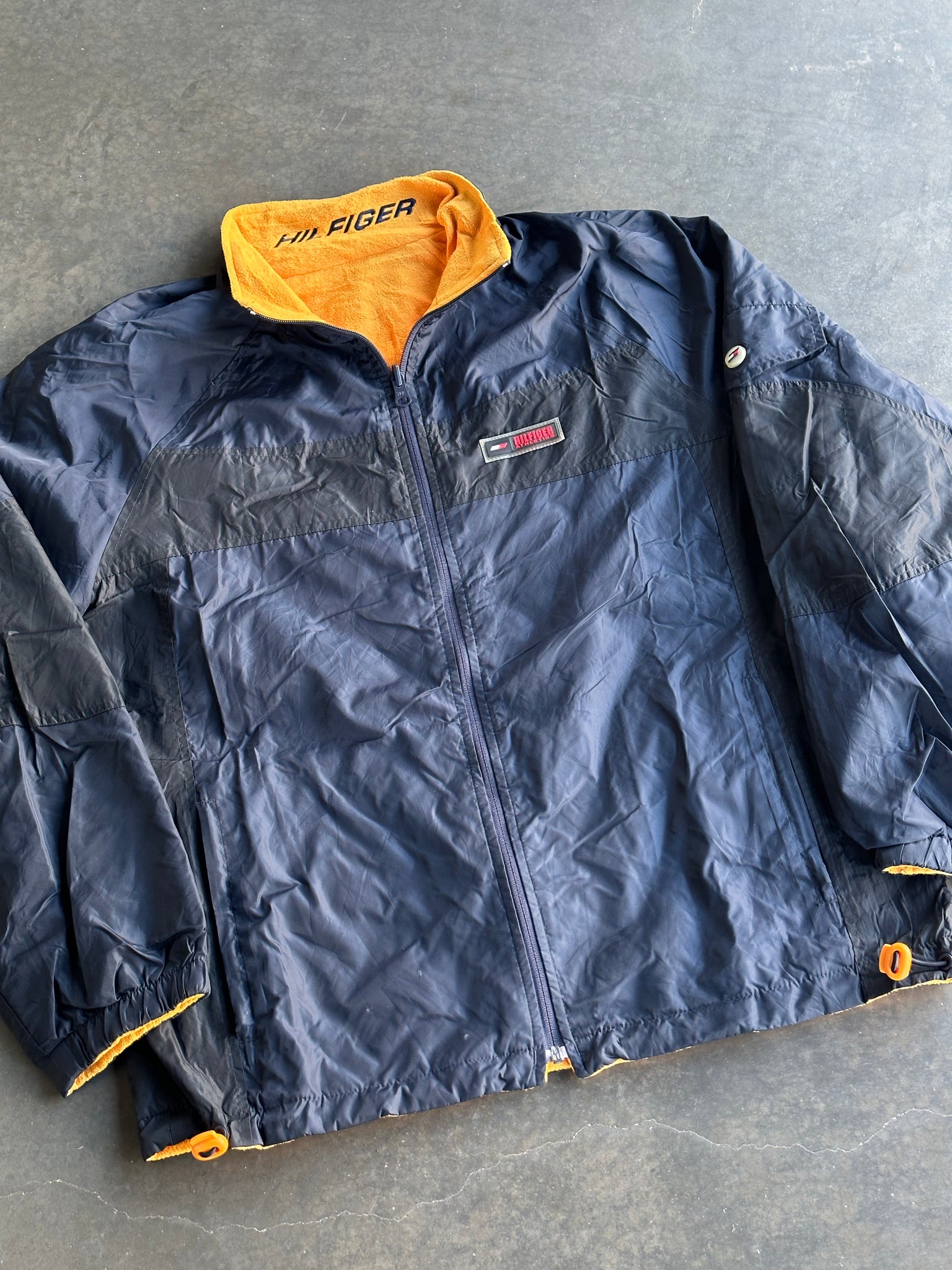 Vintage Tommy Athletic Reversible Windbreaker/Fleece L