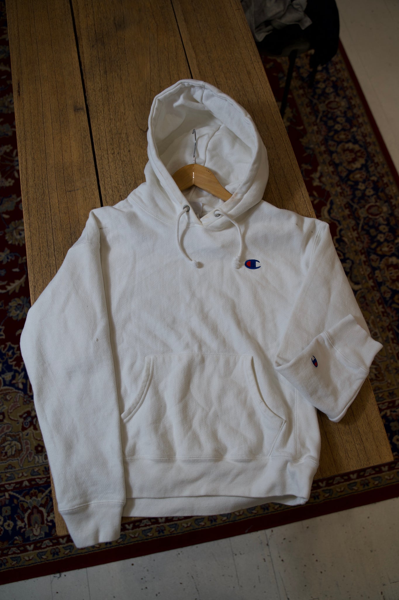 White Champion Hoodie