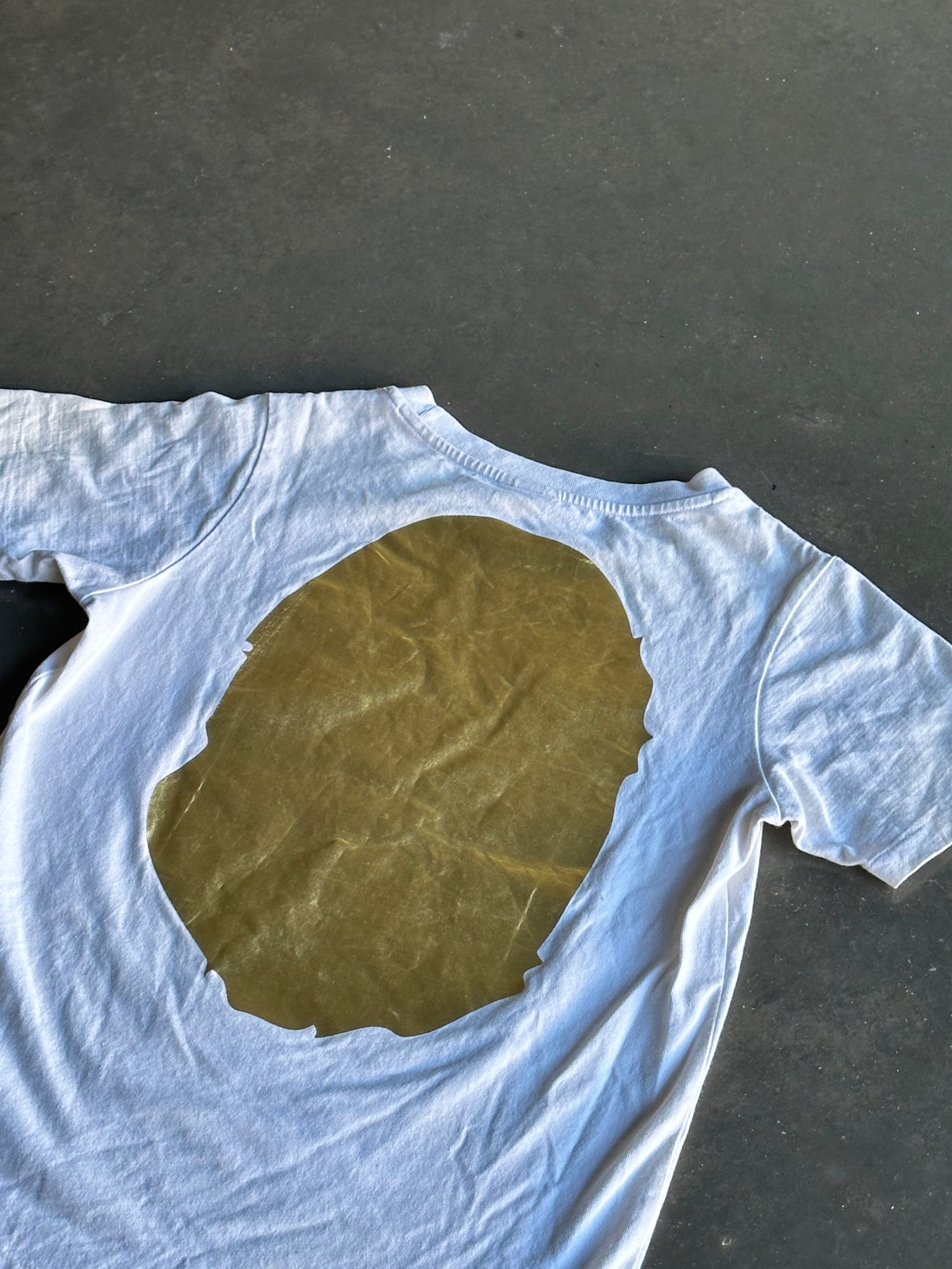 Bape Big Ape Head Gold Tee S