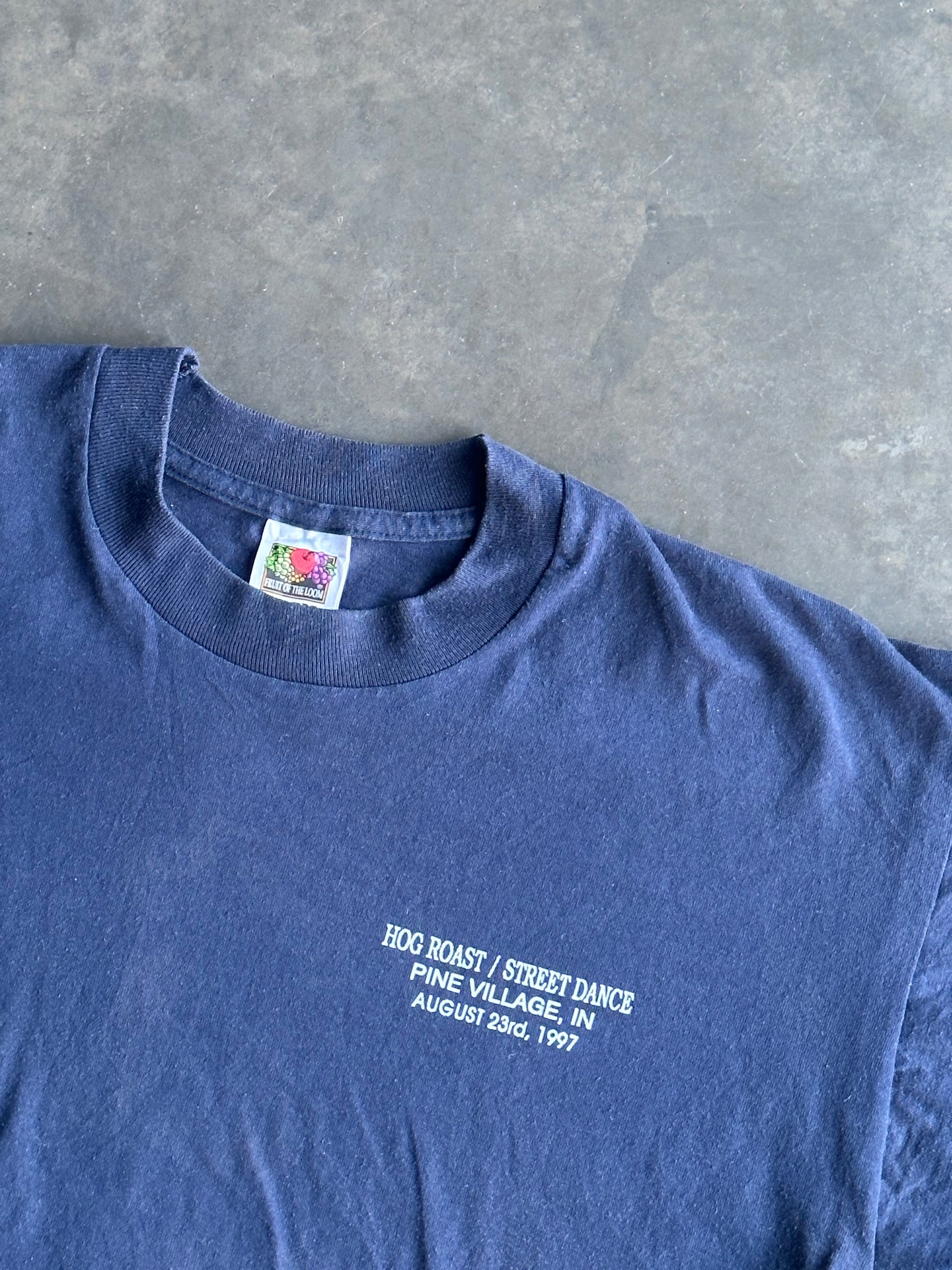 Vintage Hog Roast 97 Blue Tee L