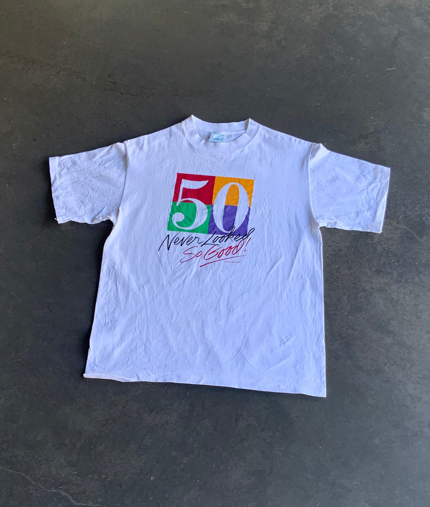 Vintage 50 Never Looked So Good Tee L