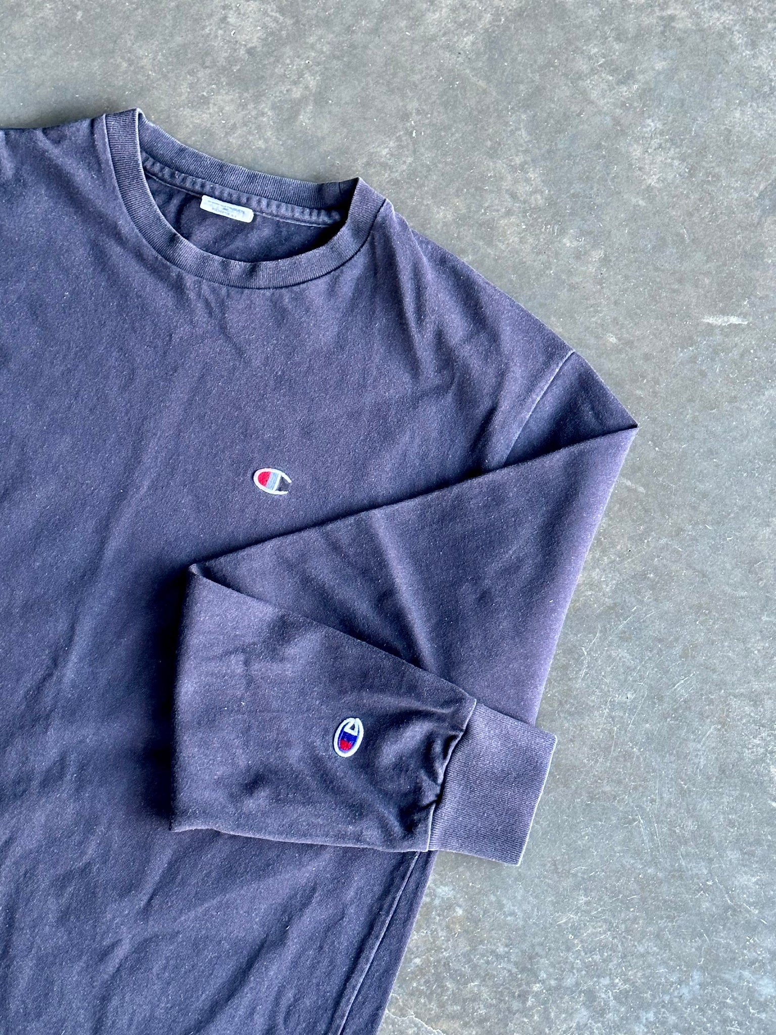 Champion Blue Reverse Weave Long Sleeve L