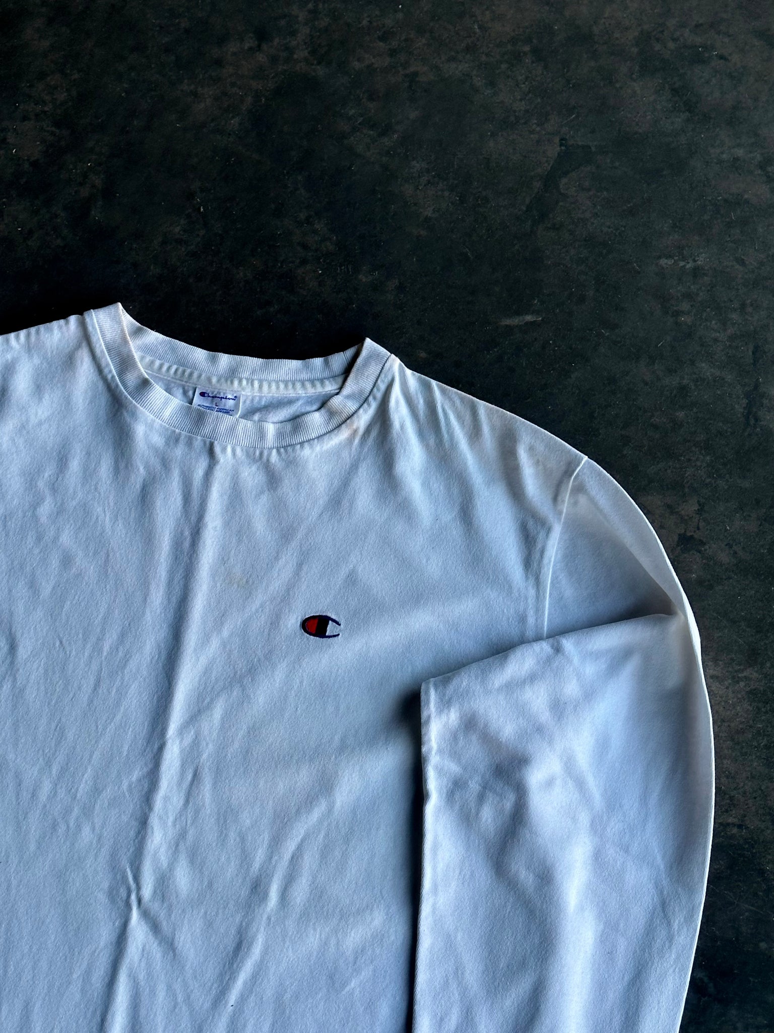 Champion White Reverse Weave Long Sleeve L
