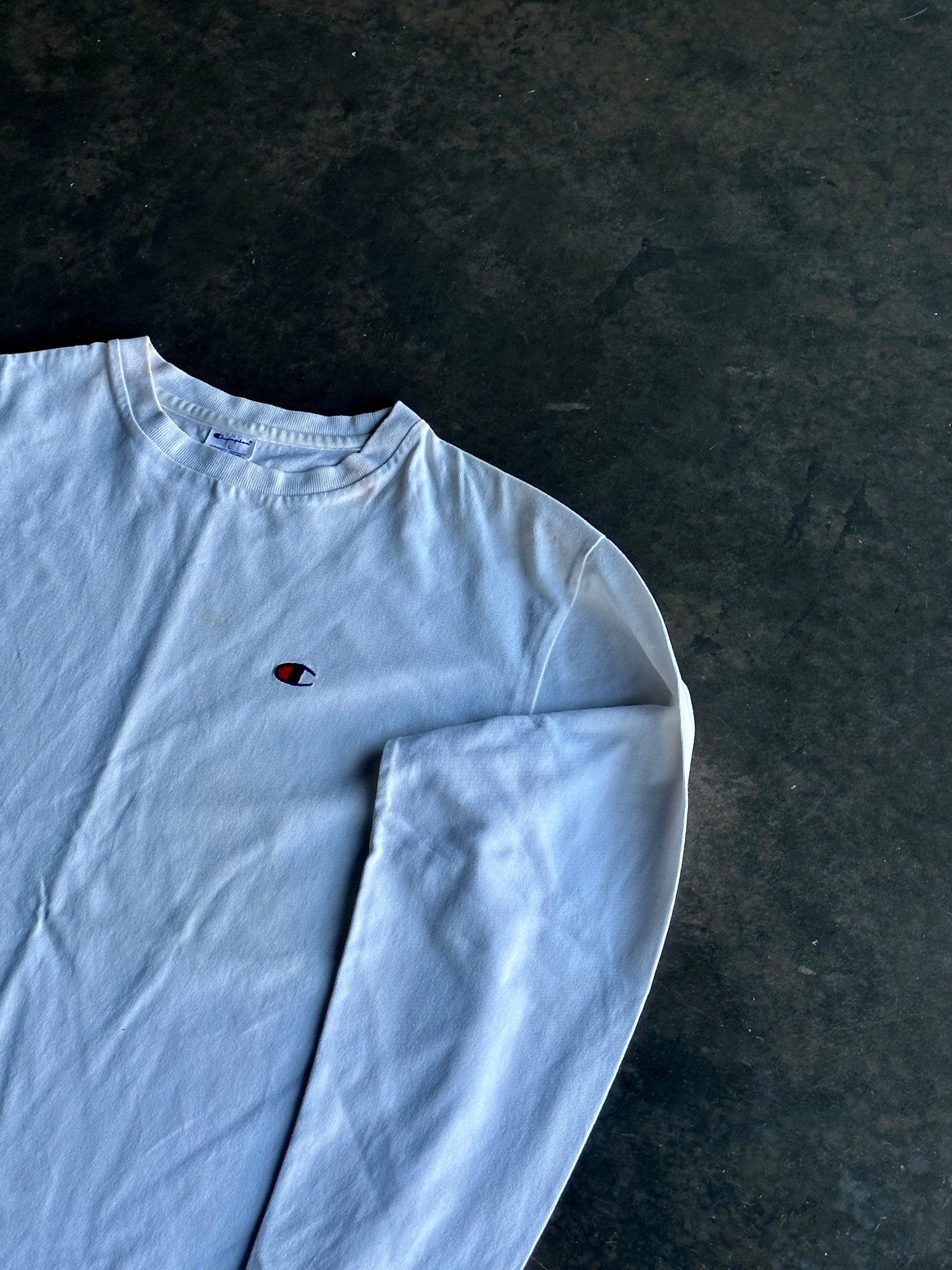 Champion White Reverse Weave Long Sleeve L