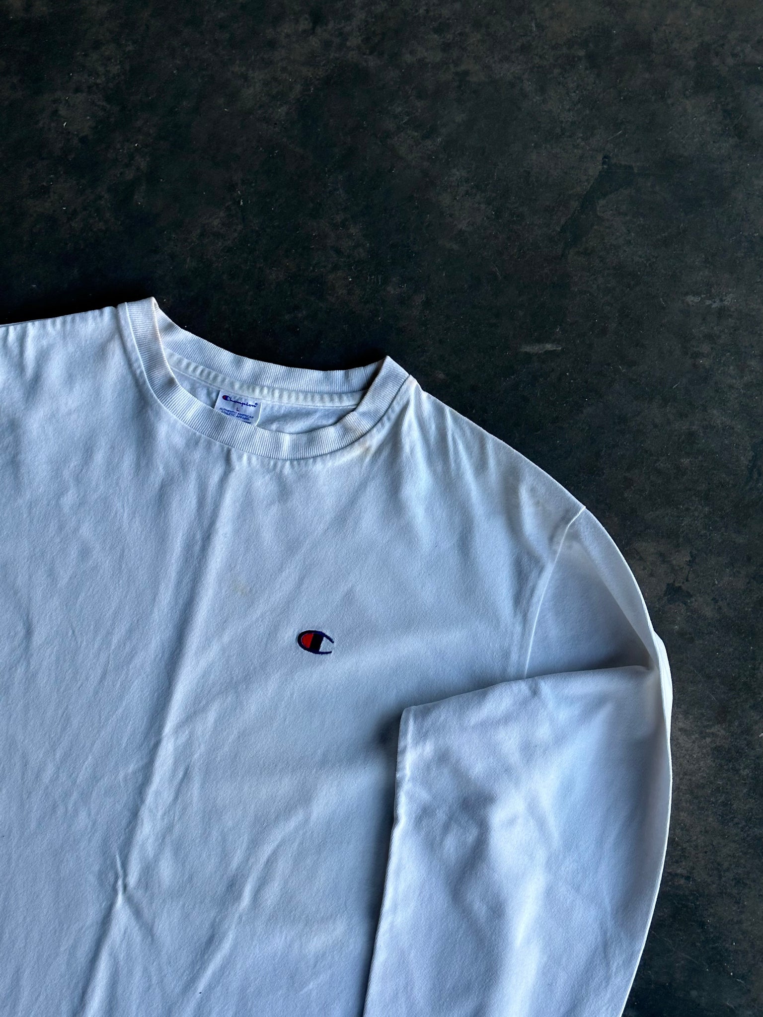 Champion White Reverse Weave Long Sleeve L