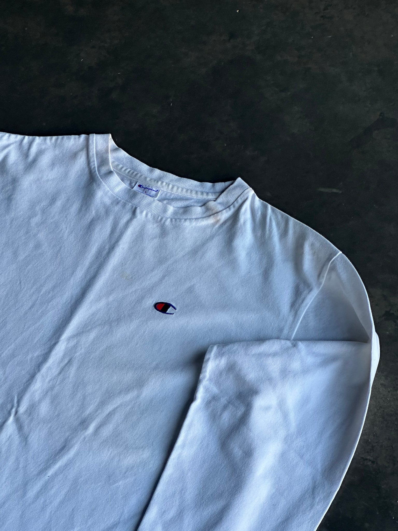 Champion White Reverse Weave Long Sleeve L