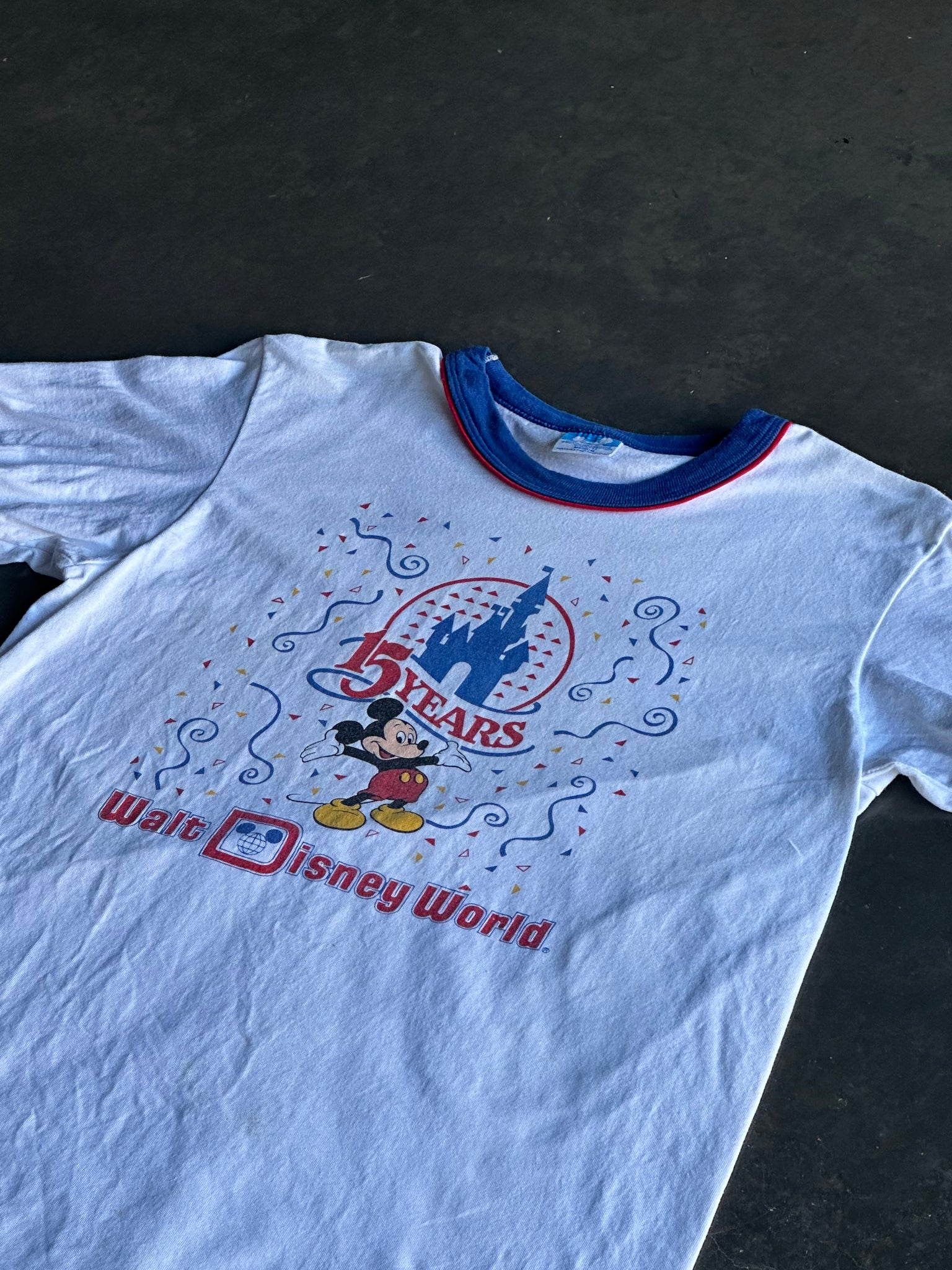 Vintage Mickey Blue Rib Tee M