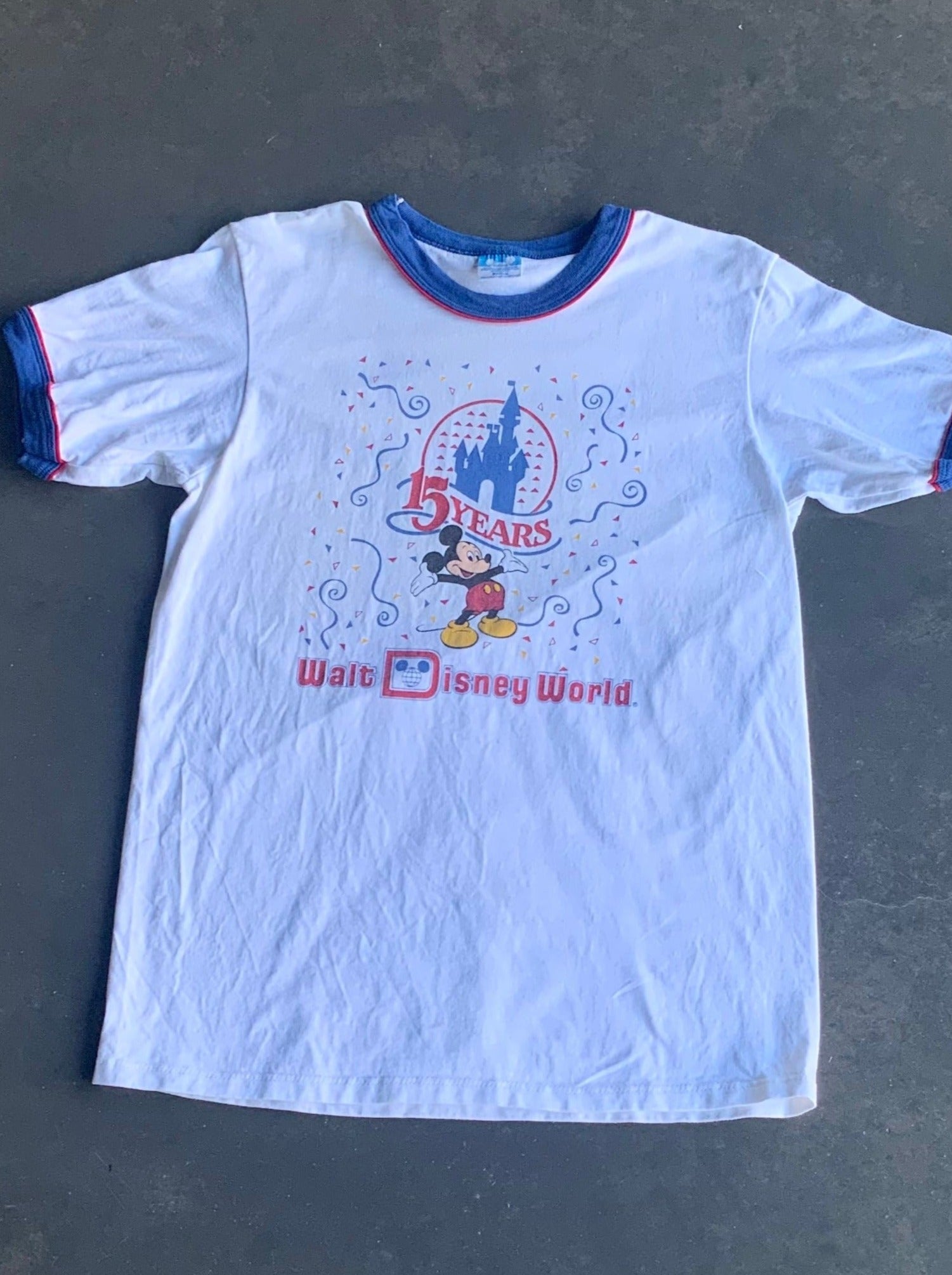 Vintage Mickey Blue Rib Tee M